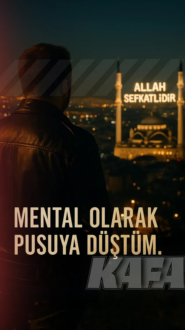 Mental olarak pusuya düştüm. Gece camisi önünde silüet