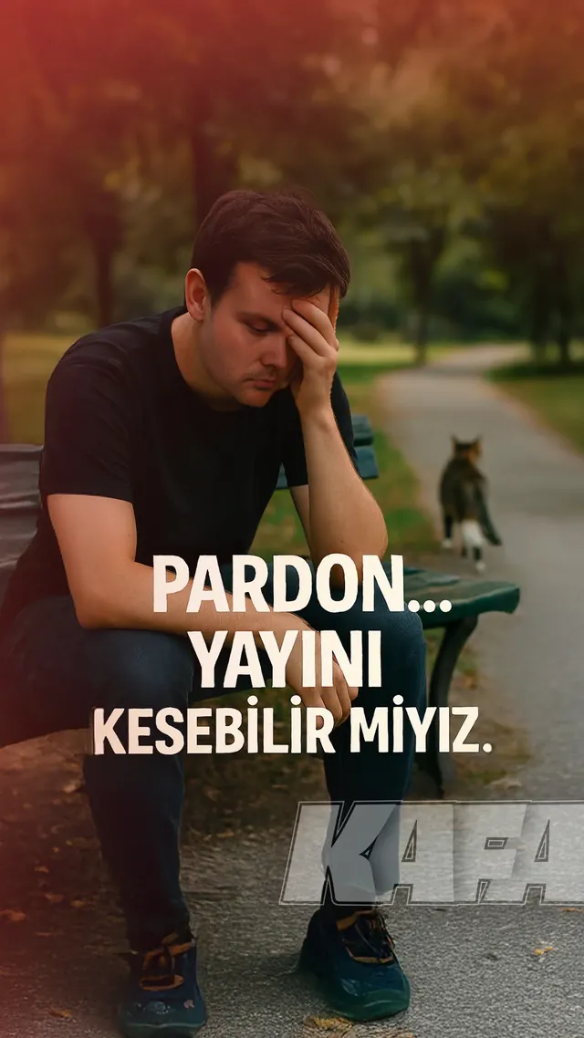Pardon, yayını kesebilir miyiz? Parkta yüzünü kapatan adam