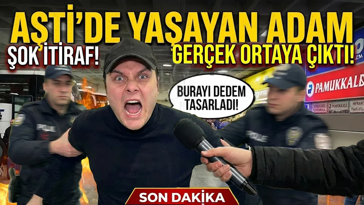 Küçük resim: AŞTİ'de yaşayan adam, şok itiraf! Gerçek ortaya çıktı! Polisler arasında mikrofona bağıran şapkalı adam